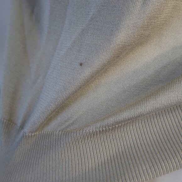 Womens Christian Dior Silver-Gray 100% Silk Sleeveless Knit Scoop Neck Top 4 - Picture 10 of 12